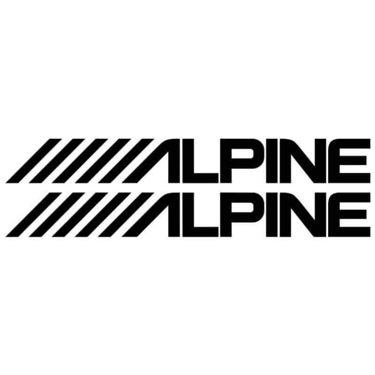 2 Stickers Alpine noir