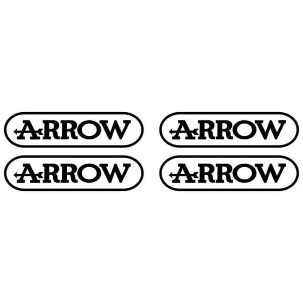 4 Stickers Arrow noir