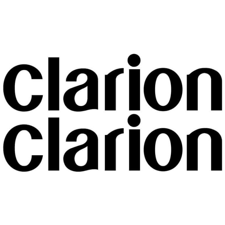 2 Stickers Clarion noir
