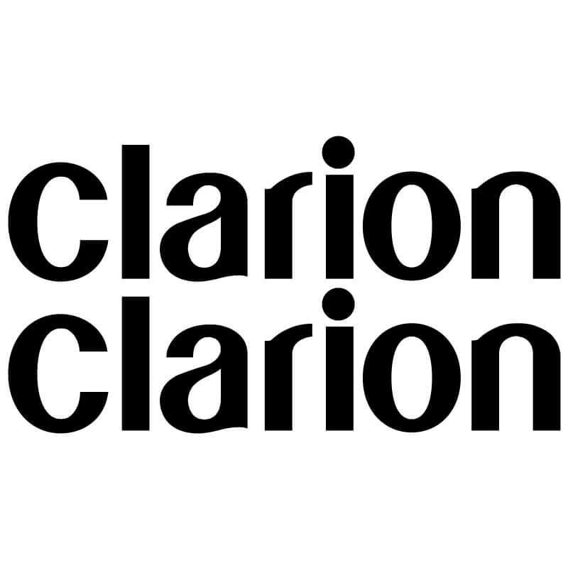2 Stickers Clarion noir