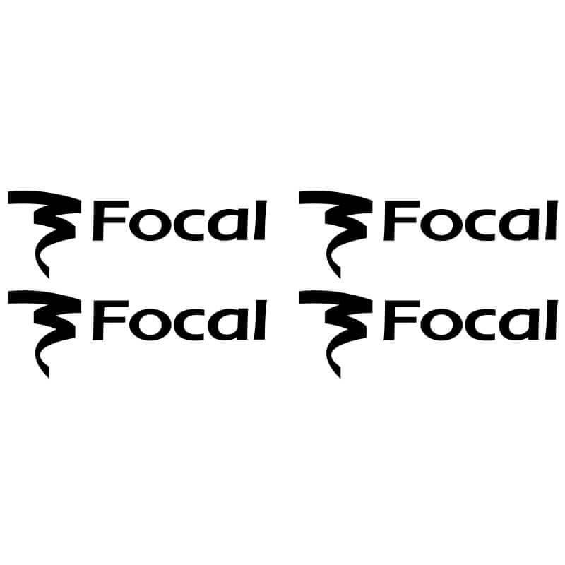 4 Stickers Focal noir