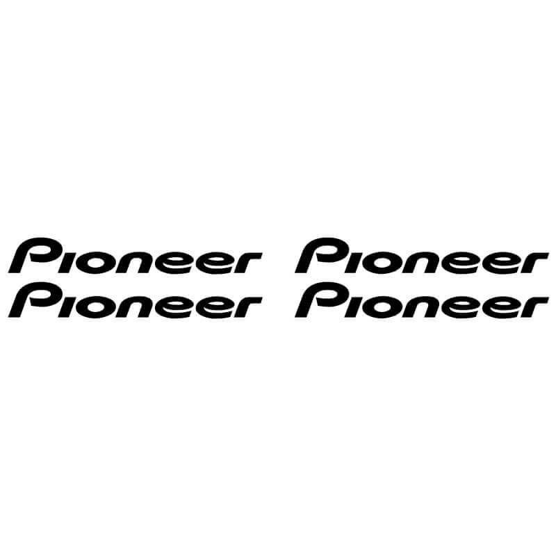 4 Stickers Pioneer noir