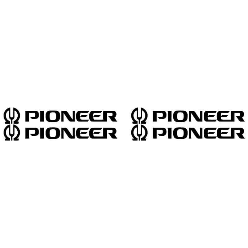 4 Stickers Pioneer Vintage noir