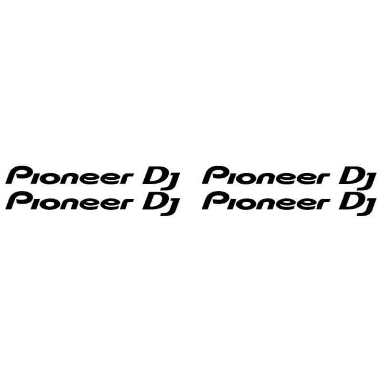 4 Stickers Pioneer Dj noir