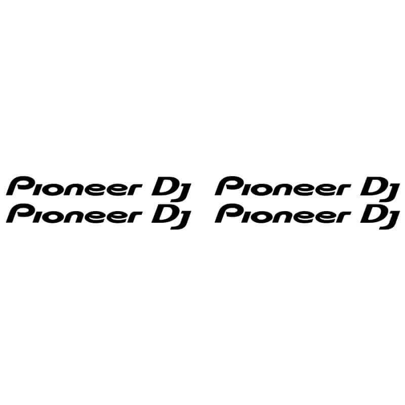4 Stickers Pioneer Dj noir