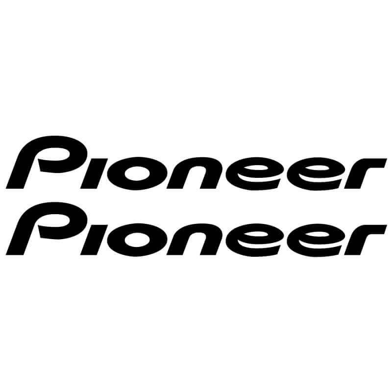 2 Stickers Pioneer noir