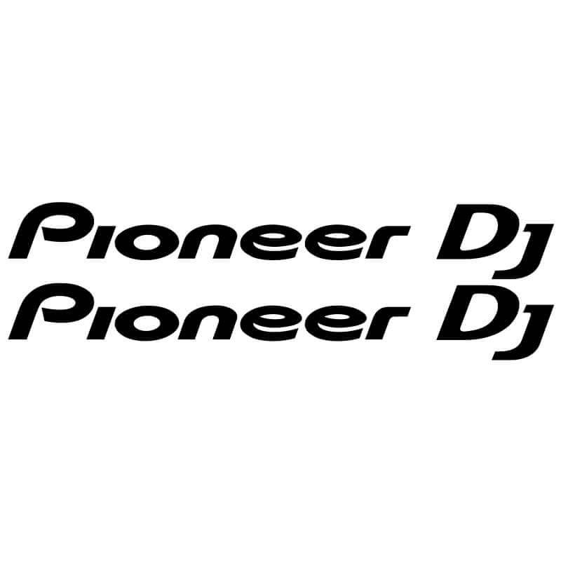 2 Stickers Pioneer Dj noir
