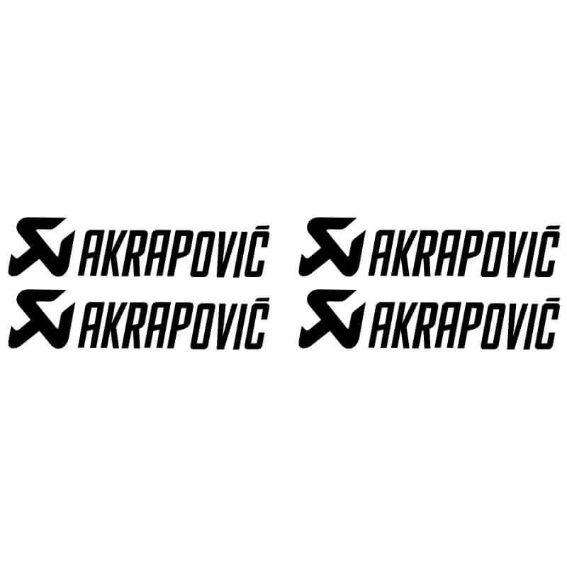 4 Stickers Akrapovic noir