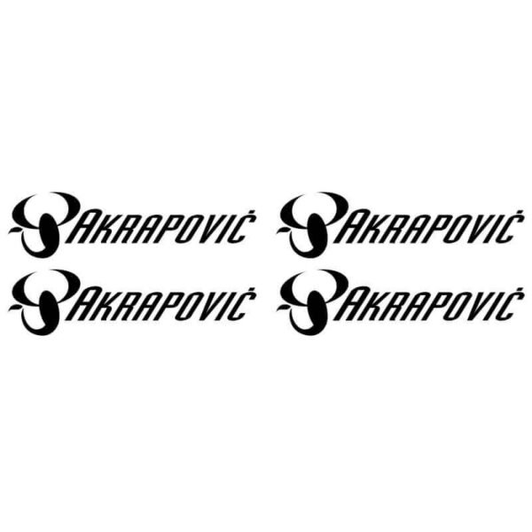 4 Stickers Logo Akrapovic noir