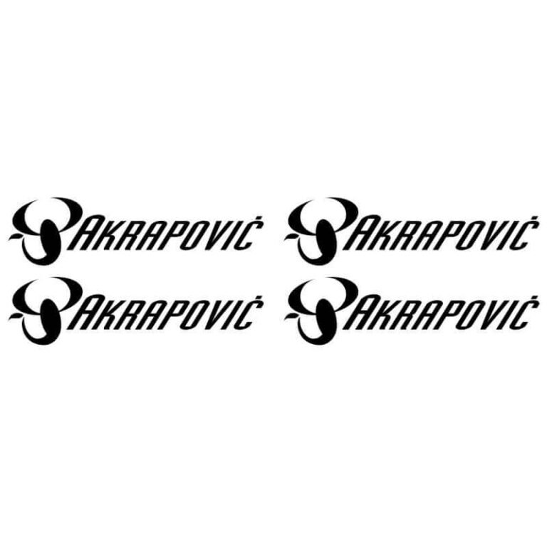 4 Stickers Logo Akrapovic noir