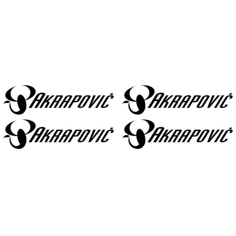 4 Stickers Logo Akrapovic noir