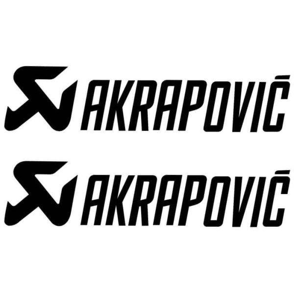 2 Stickers Akrapovic noir