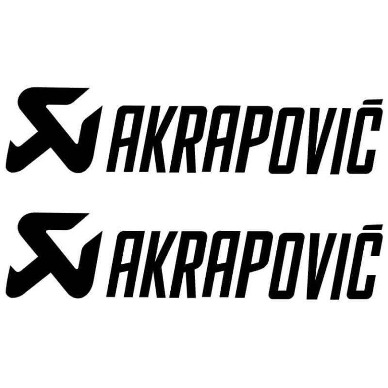 2 Stickers Akrapovic noir