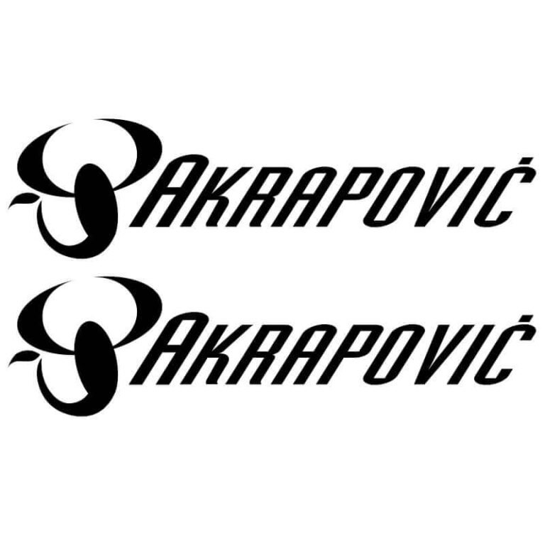 2 Stickers Logo Akrapovic noir